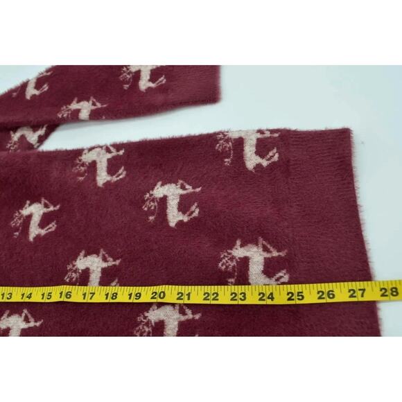 Christmas Sweater Jumper Women Sz M Red Reindeer Print Fuzzy Cozy Buttery Soft - Picture 11 of 11